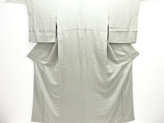 縮緬地　一つ紋色無地着物